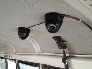 school bus internal camera installation